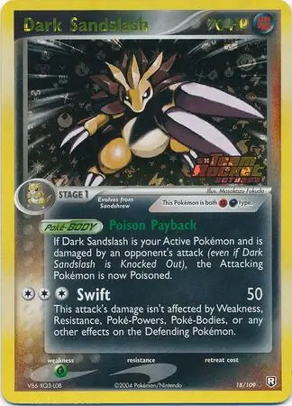 Team Rocket Returns Dark Sandslash #18/109 reverse holo